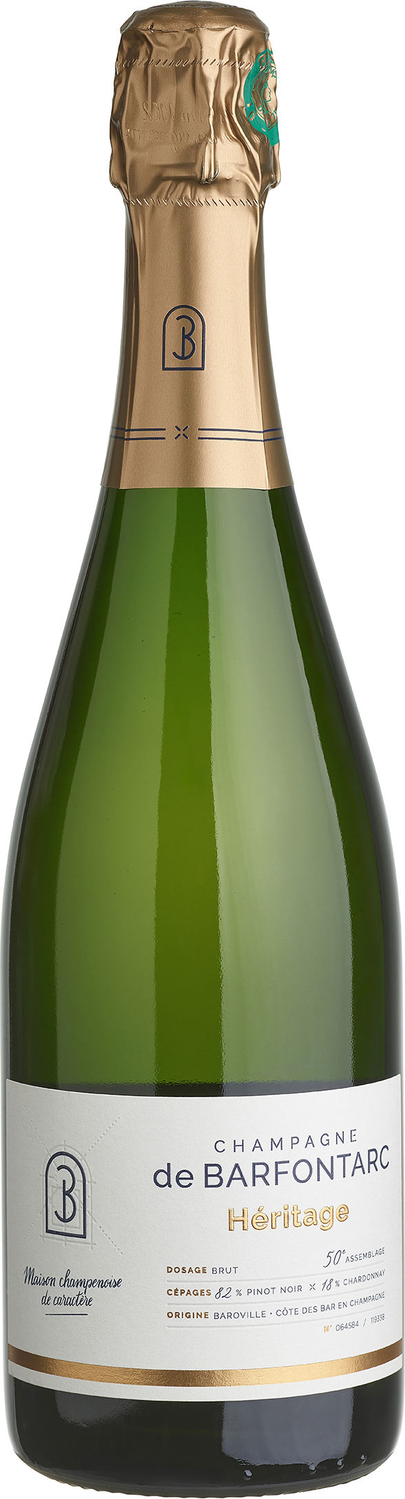 Une photo du vin Champagne de Barfontarc "Héritage" Brut